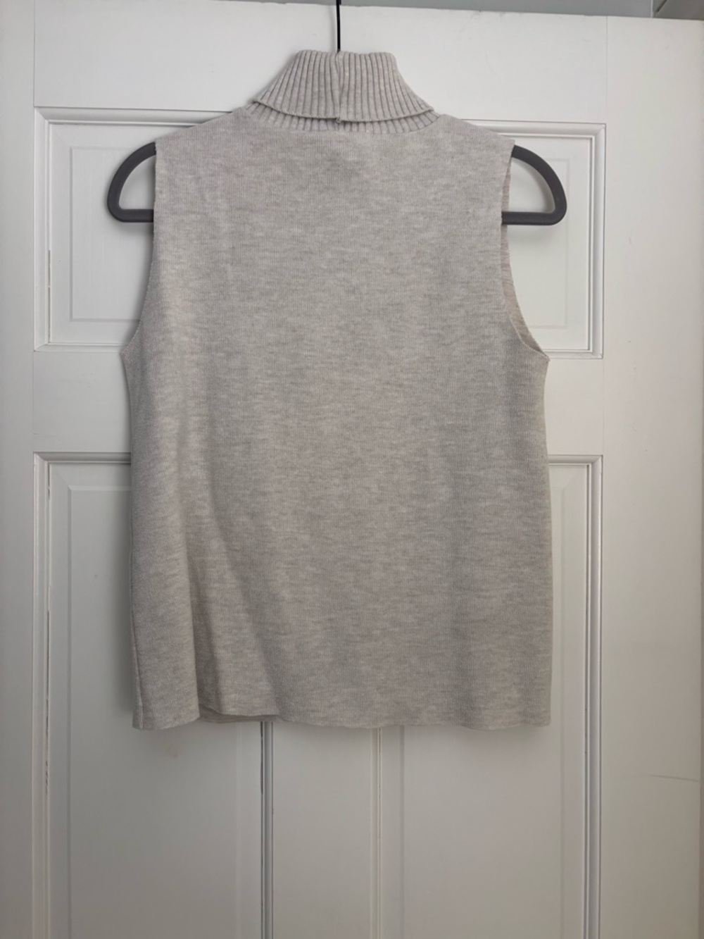 ZARA Sleeveless Turtleneck Knit Tank in Light Beige - Picture 5 of 5